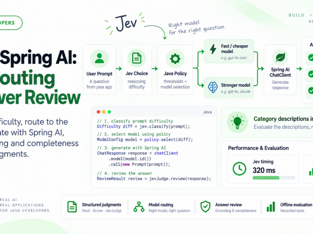 Jev with Spring AI: Model Routing and Answer Review
